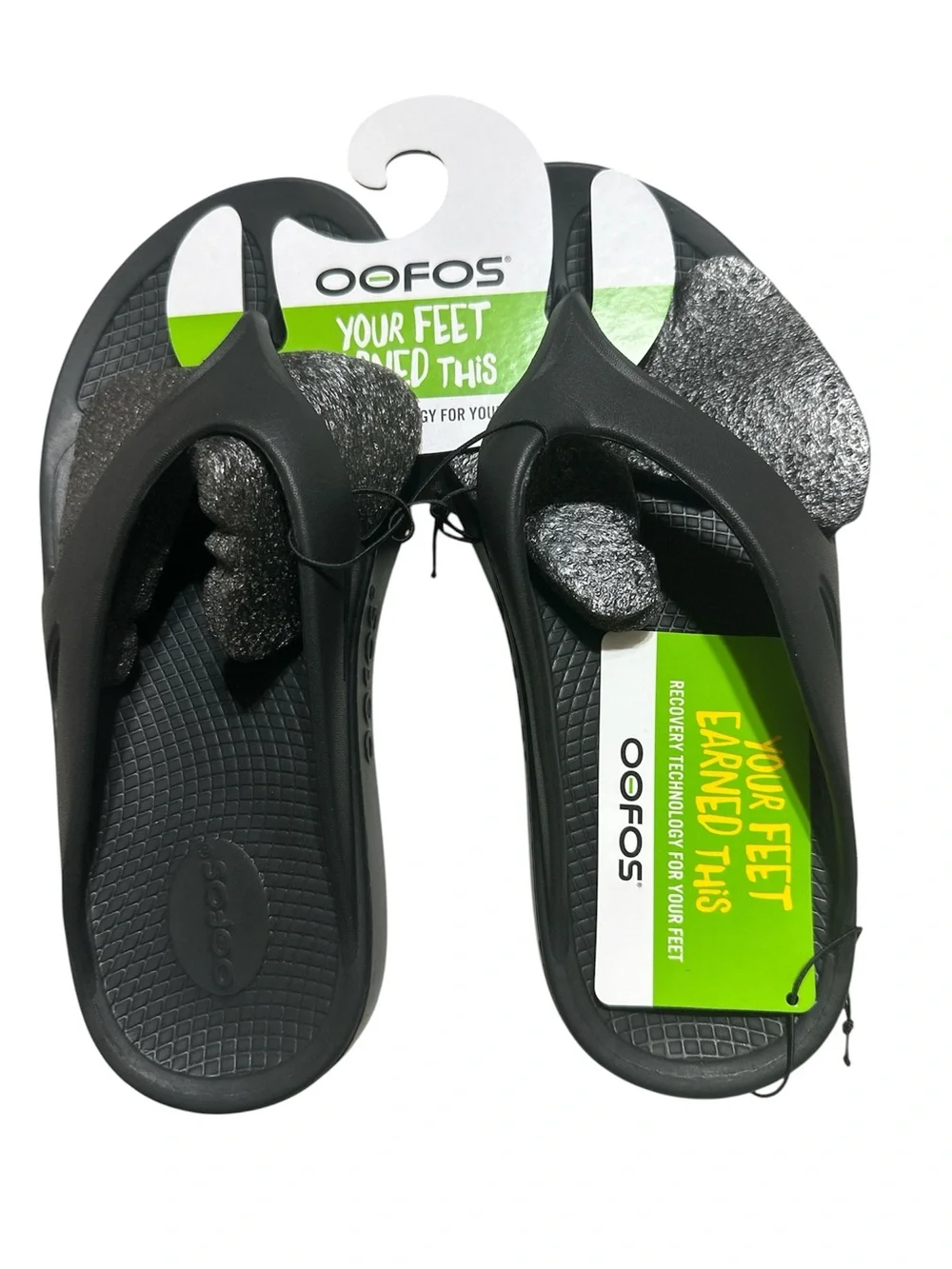 Oofos Ooriginal Recovery Sandals Unisex Women 7 Men 5 Black